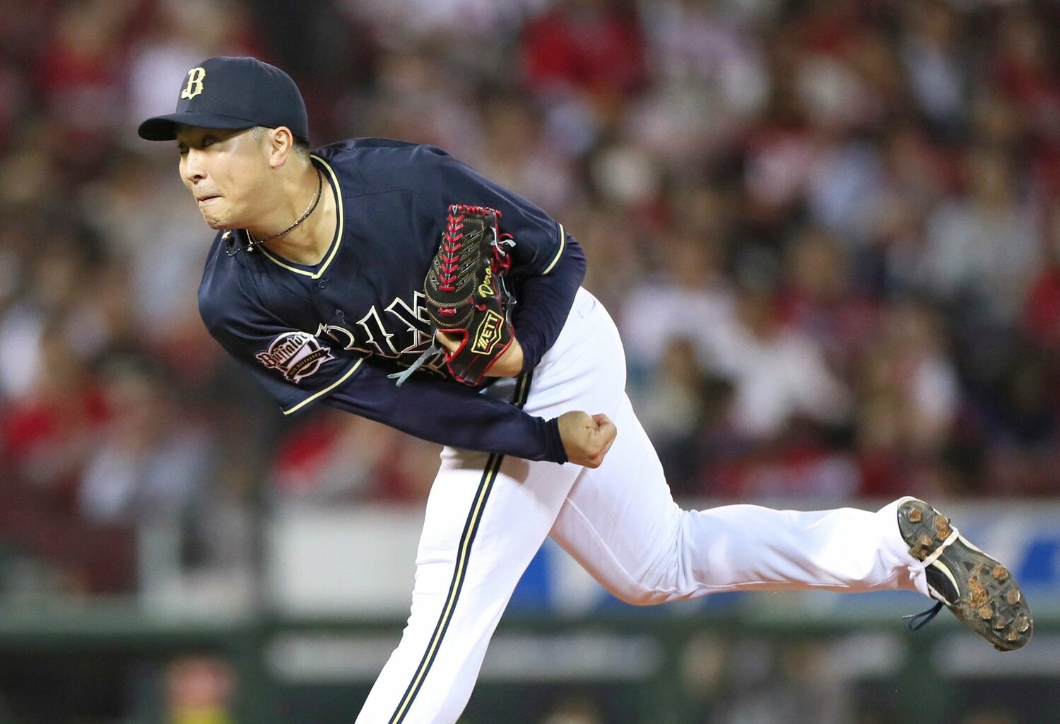 今季ここまで驚異的な成績をマークしているオリックスドラフト6位のルーキー・古田島成龍 ©JIJI PRESS