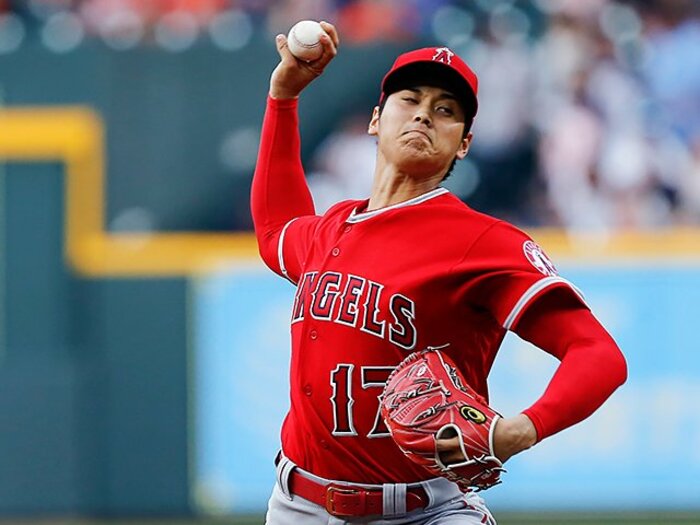 163キロの速球でも狙い打たれる!?大谷翔平、貴重な世界一打線“初体験”。<Number Web> photograph by Getty Images