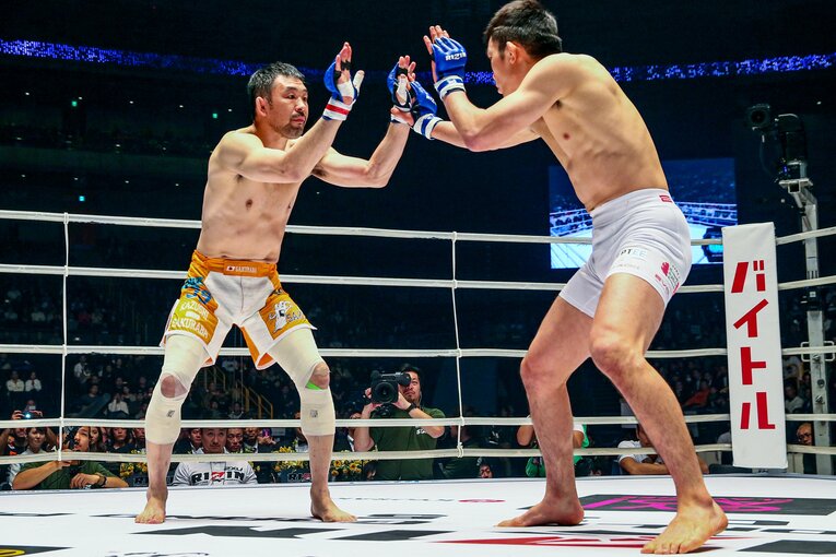 桜庭和志vs青木真也は29日のメインとして行われた　©RIZIN FF Susumu Nagao