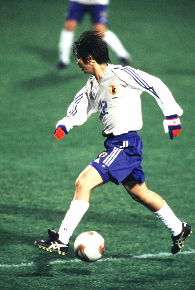 本山雅志／2002年、日本代表候補紅白戦　©Koji Asakura