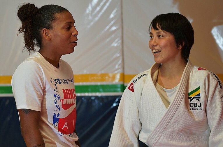 リオ五輪を目指す過程のラファエラ・シウバと藤井裕子さん ／ photograph by AFP/JIJI PRESS