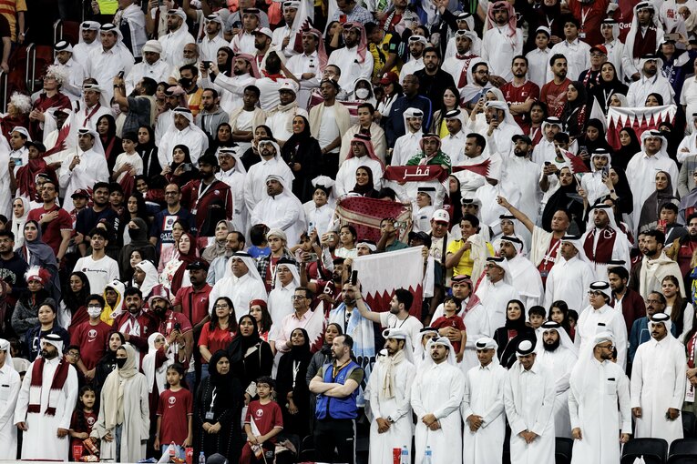 カタールサポーター　©Kiichi Matsumoto/JMPA