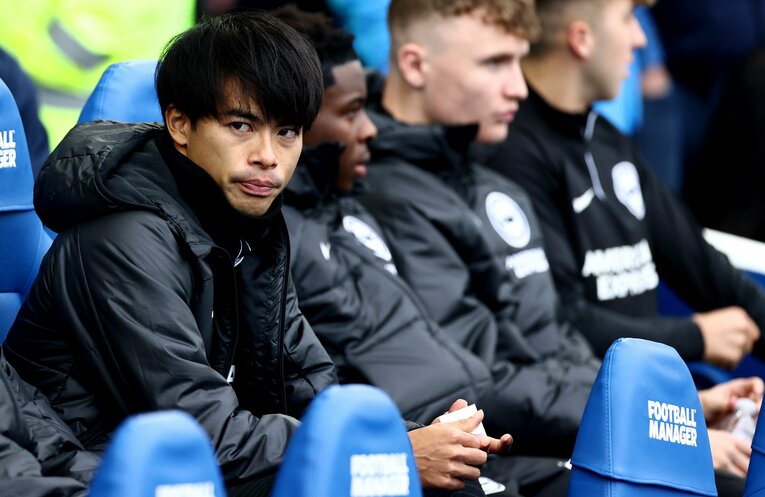 シェフィールド戦、前半はベンチスタートだったものの、後半開始から交代出場　©AFLO