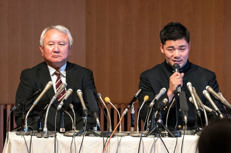 2017年ドラフト会議で7球団競合の末、日本ハムに入団した清宮幸太郎 ／ photograph by Takuya Sugiyama