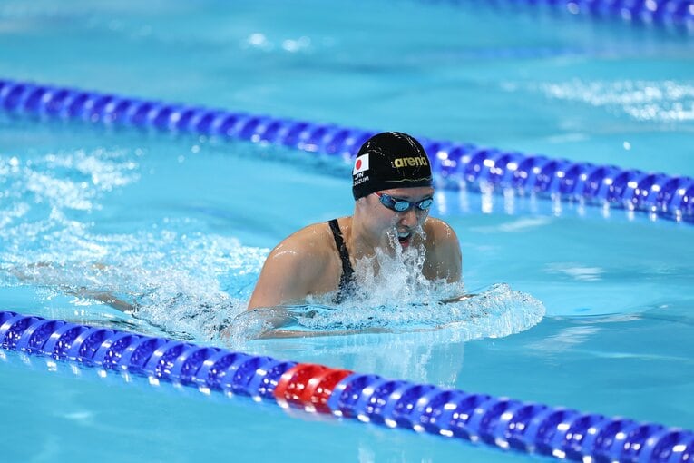 パリの大舞台で力泳する鈴木　©Ryosuke Menju/JMPA