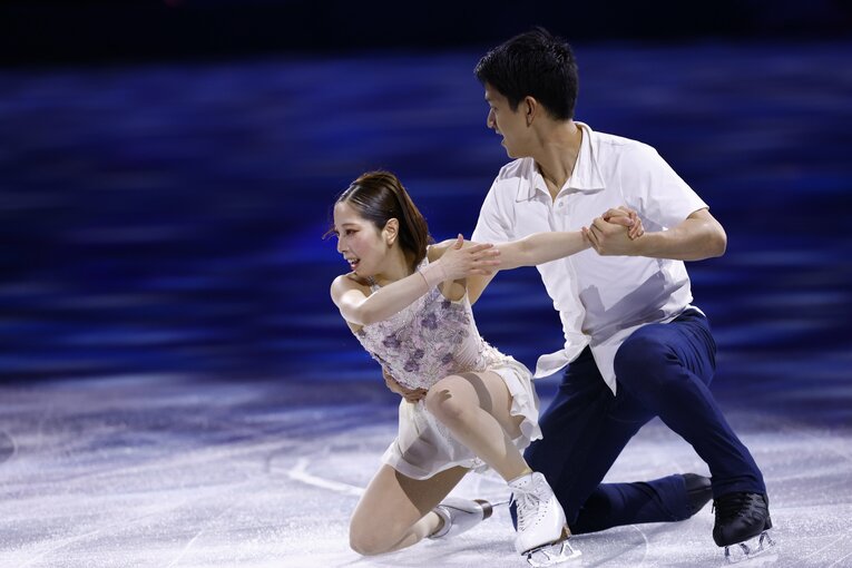 【りくりゅうペア仲良し写真】21日のエキシビションの様子（写真は右に続きます）　©Sunao Noto/JMPA