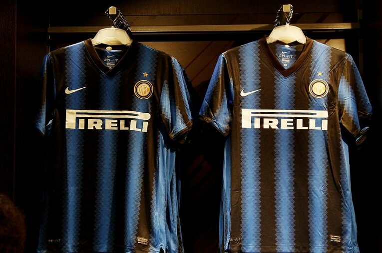 長年のインテルのユニフォームの胸に刻まれてきた「Pirelli」のロゴが今季からは見られなくなった ／ photograph by Getty Images