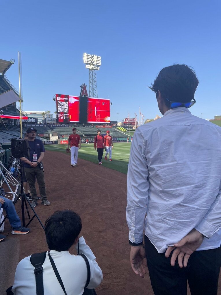 LA取材の様子（筆者提供）