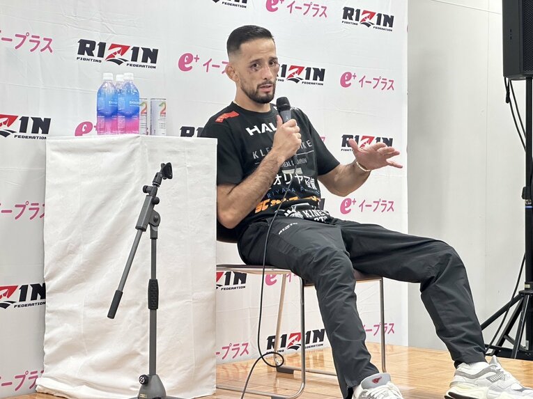 試合後に思いを語ったクレベル　©Norihiro Hashimoto