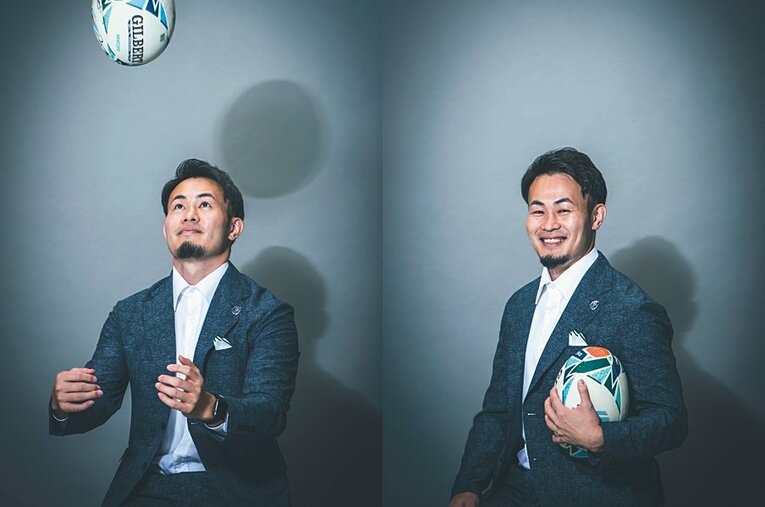 現在は順天堂大学医学部3年生の福岡堅樹。4年前のラグビーW杯、ゾーンに入ったという極上のトライについて語った ／ photograph by Asami Enomoto