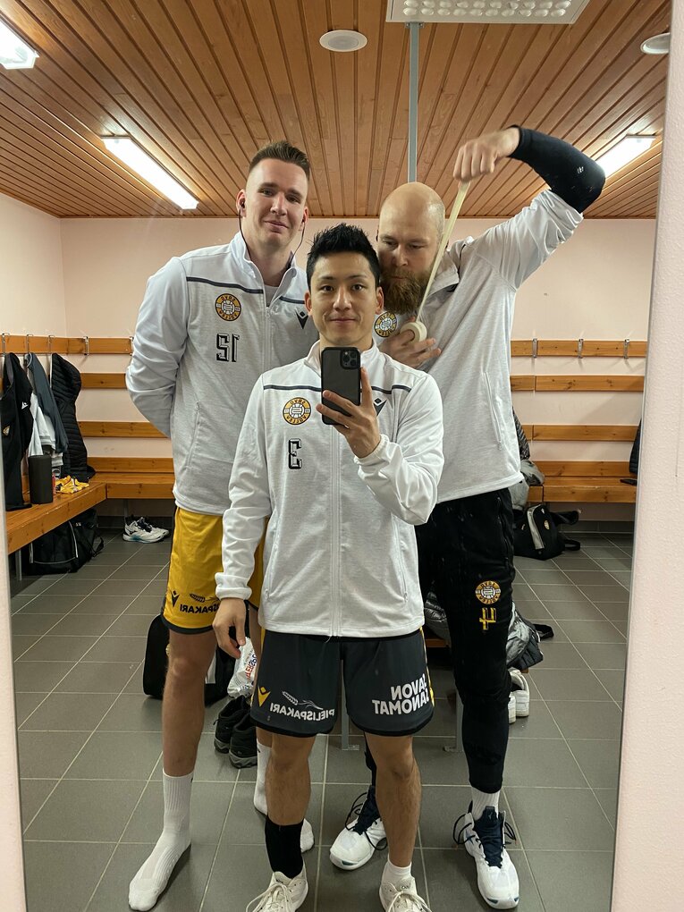 昨季はフィランドリーグでプレーした野瀬将平。所属したサヴォバレーではカップ戦優勝に貢献（写真／本人提供）