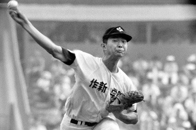 力投する作新学院の江川卓 ／ photograph by JIJI PRESS