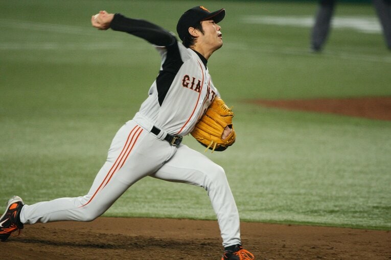 2008年日本シリーズでの上原　©Sports Graphic Number