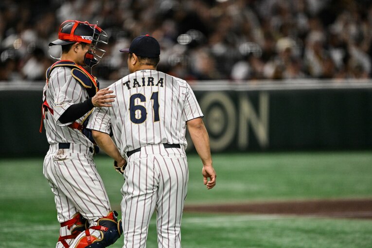 オリックスの守備の要・若月の韓国戦での活躍を見る　©Nanae Suzuki