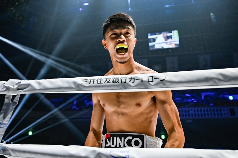 ビンセント・アスタラビオを一撃でKOした中谷潤人（26歳）　©Hiroaki Yamaguchi