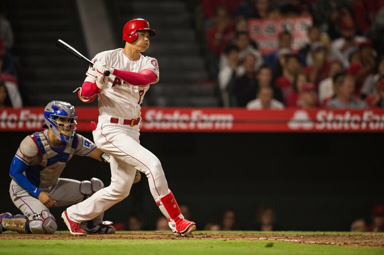 2018年の大谷のスイング　©Nanae Suzuki