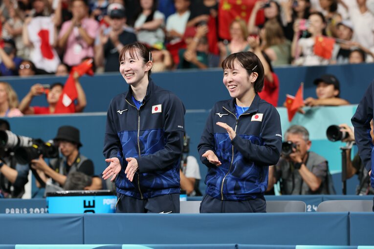 同じ2000年生まれの早田ひなと平野美宇　©︎Kaoru Watanabe/JMPA
