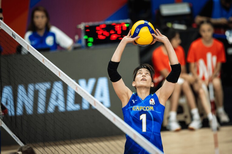 岩崎こよみ（VNLポーランド戦）©︎Volleyball World