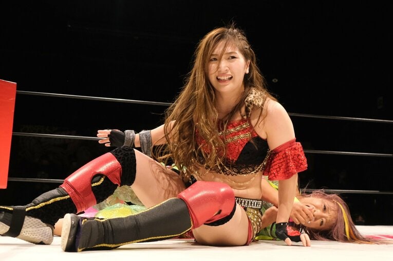 シングル王座挑戦試合（vs.SAKI、11月6日）　©Norihiro Hashimoto