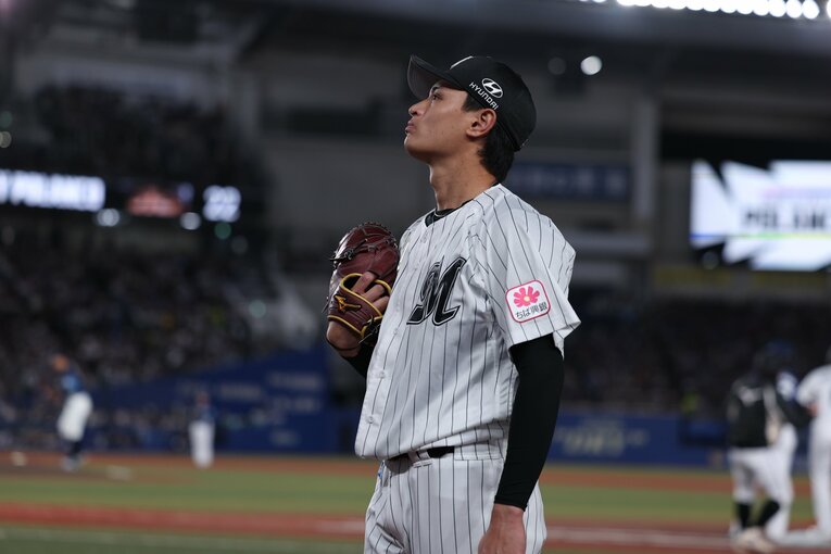 底知れぬ才能を秘めるロッテのルーキー毛利　©Chiba Lotte Marines