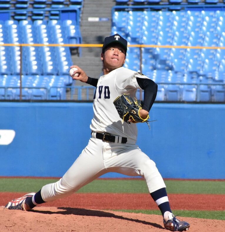 東洋大時代の村上頌樹　©︎JIJI PRESS