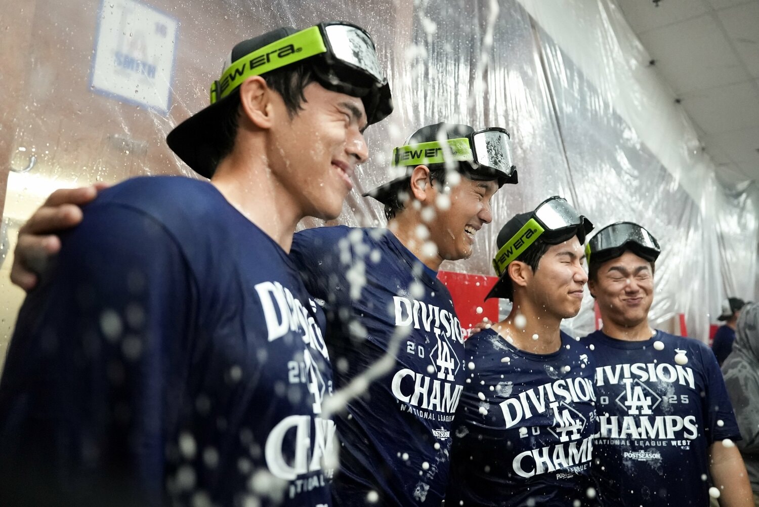 地区優勝後のシャンパンファイトにて　©Getty Images