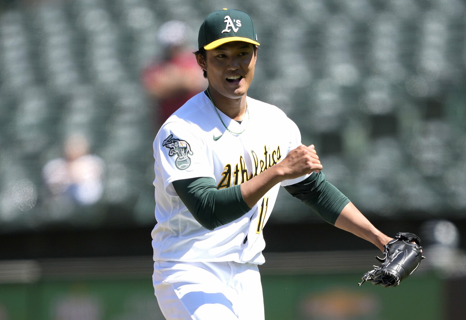 アスレチックスで手応えを掴み始めていた藤浪　©Getty Images