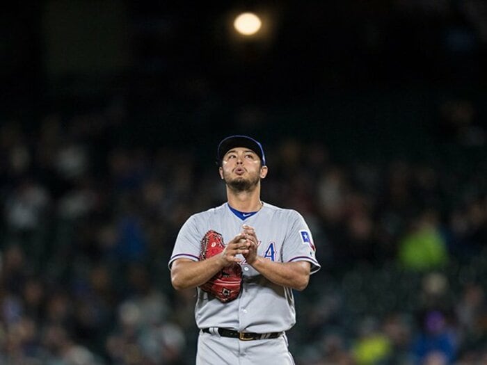 ダルビッシュとカッターの増加。必殺のスライダーを生かす投球術。<Number Web> photograph by Getty Images