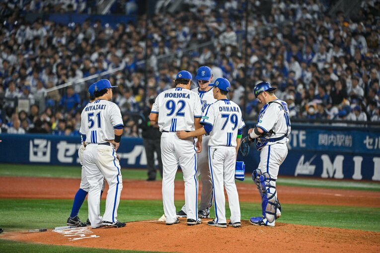 2024年の日本シリーズ第1戦に登板するも痛打を浴びてしまった堀岡　©Nanae Suzuki