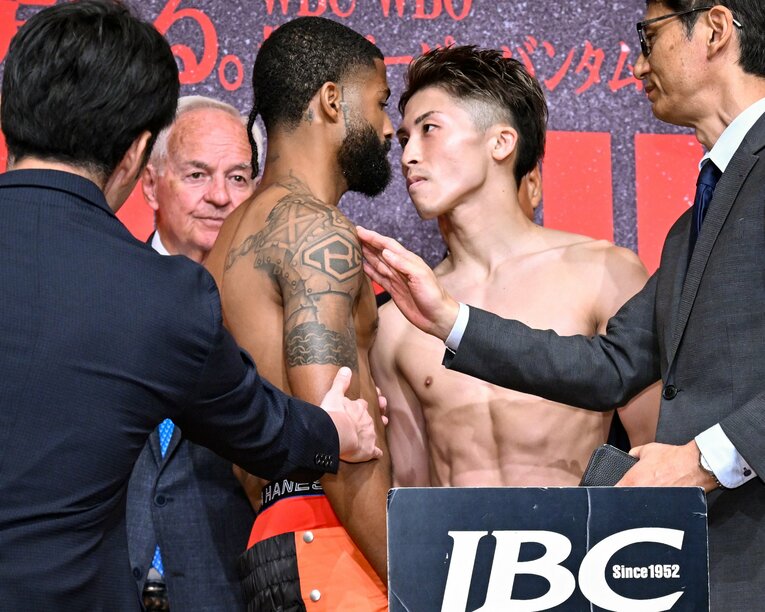 計量2日前の公式会見での「バンテージへの抗議」もあり、井上尚弥も珍しくヒートアップ　©︎Hiroaki Yamaguchi