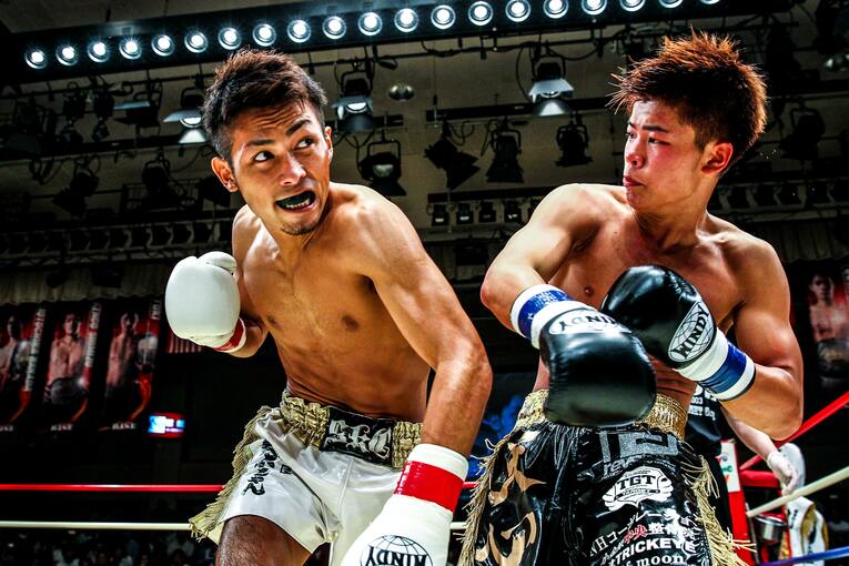 村越優汰とのRISEバンタム級タイトルマッチ　©Susumu Nagao