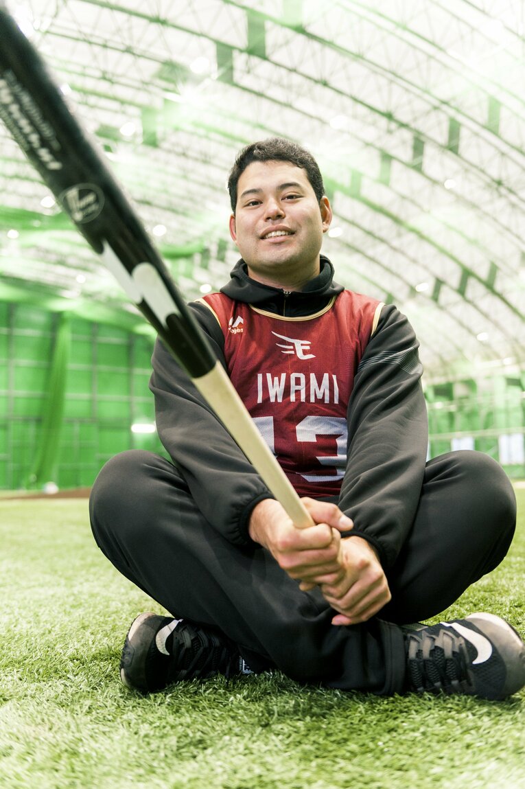 プロ入団直前の岩見（2018年2月撮影）　©Wataru Sato