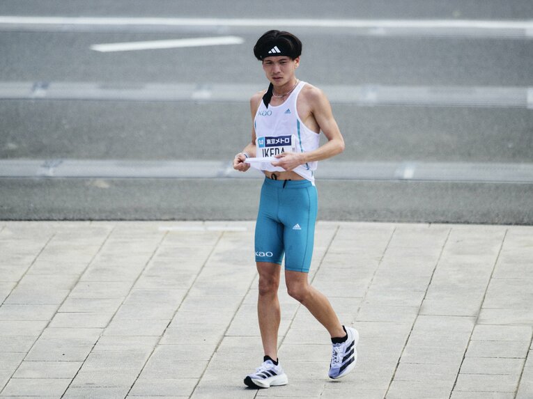 一時は日本人トップを走っていた池田だったが終盤で失速　©Yuki Suenaga