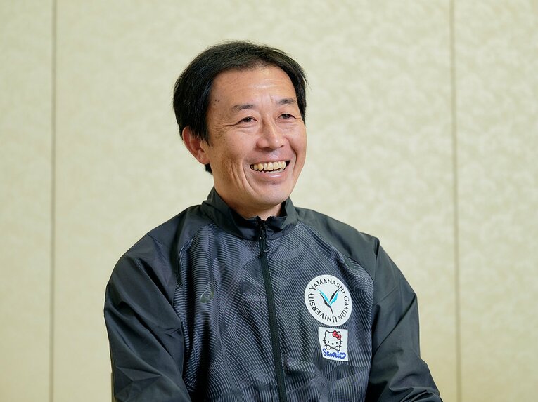 山梨学院大学の大﨑悟史監督、念願のシード権獲得を目指す　©Yuki Suenaga