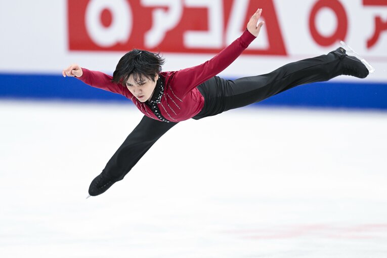 世界選手権SPの演技　©Asami Enomoto