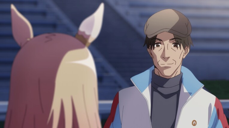 ナリタトップロードとともに歩んできたトレーナー　©Cygames, Inc.