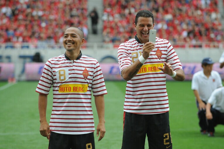 2014年の小野伸二とワシントン　©Masashi Hara/Getty Images