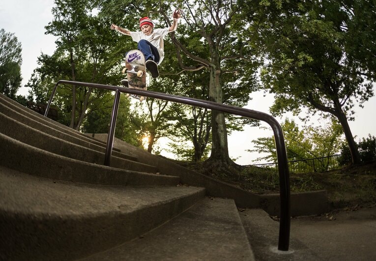 4年前にプライベートで撮影させてもらった写真。トリック成功へ導いた過程にとてつもない将来性を感じた　©Yoshio Yoshida