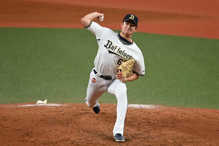 セットアッパーとして日本一に貢献した山崎颯一郎　©︎Naoya Sanuki