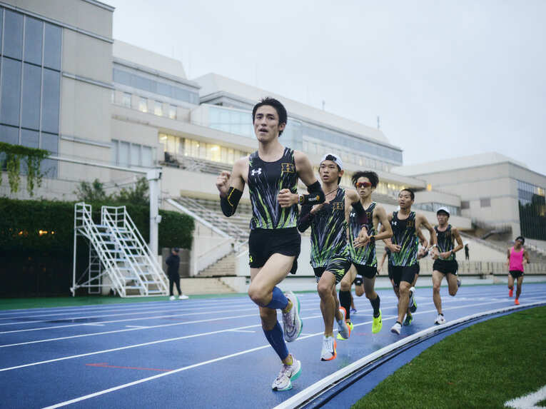 慶應大競走部の練習風景　©Yuki Suenaga