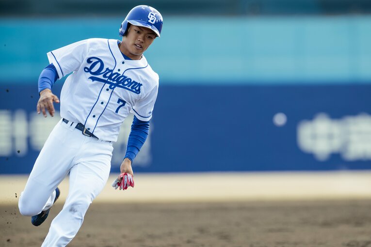 2019年3月、1年目の根尾　©Kiichi Matsumoto