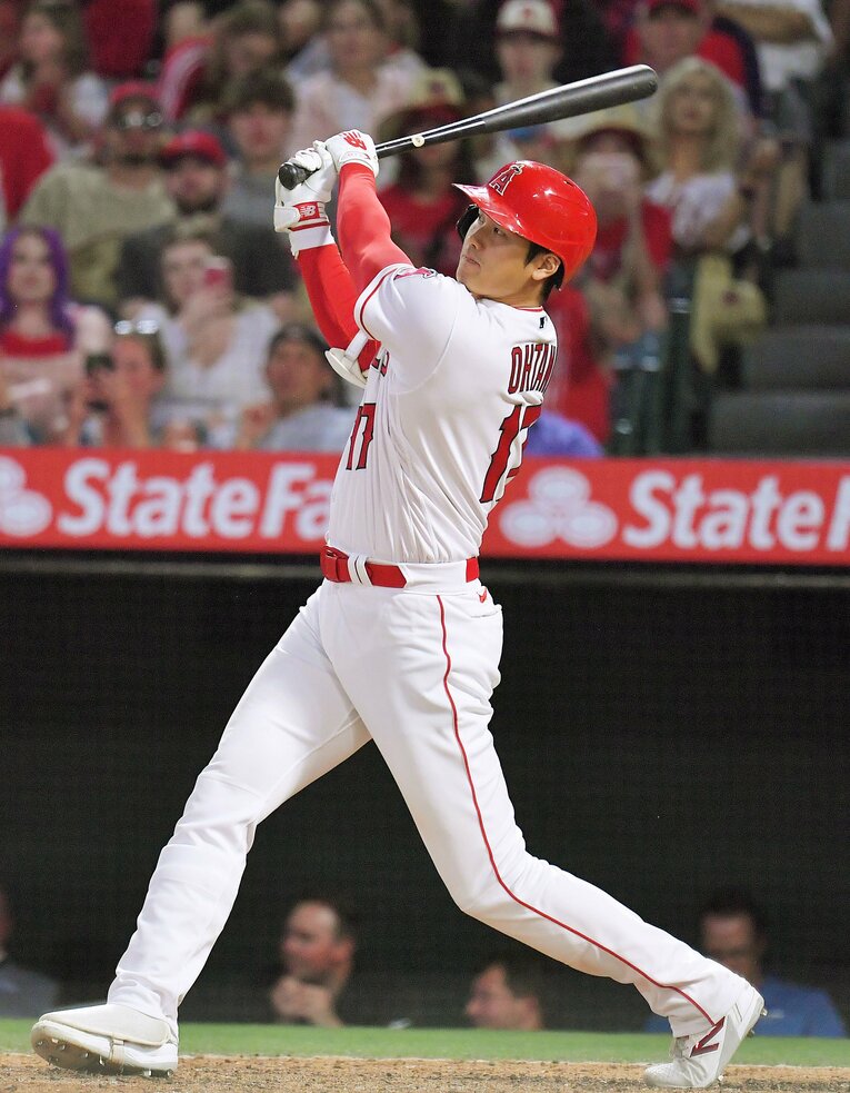 現地時間6月30日のダイヤモンドバックス戦、大谷翔平の今季30号（1枚目／全3枚）　©JIJI PRESS