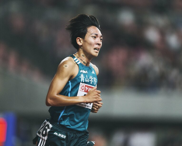 卒業後も青学大で練習を積んでいる昨季のエースのひとり、鶴川　©Yuki Suenaga