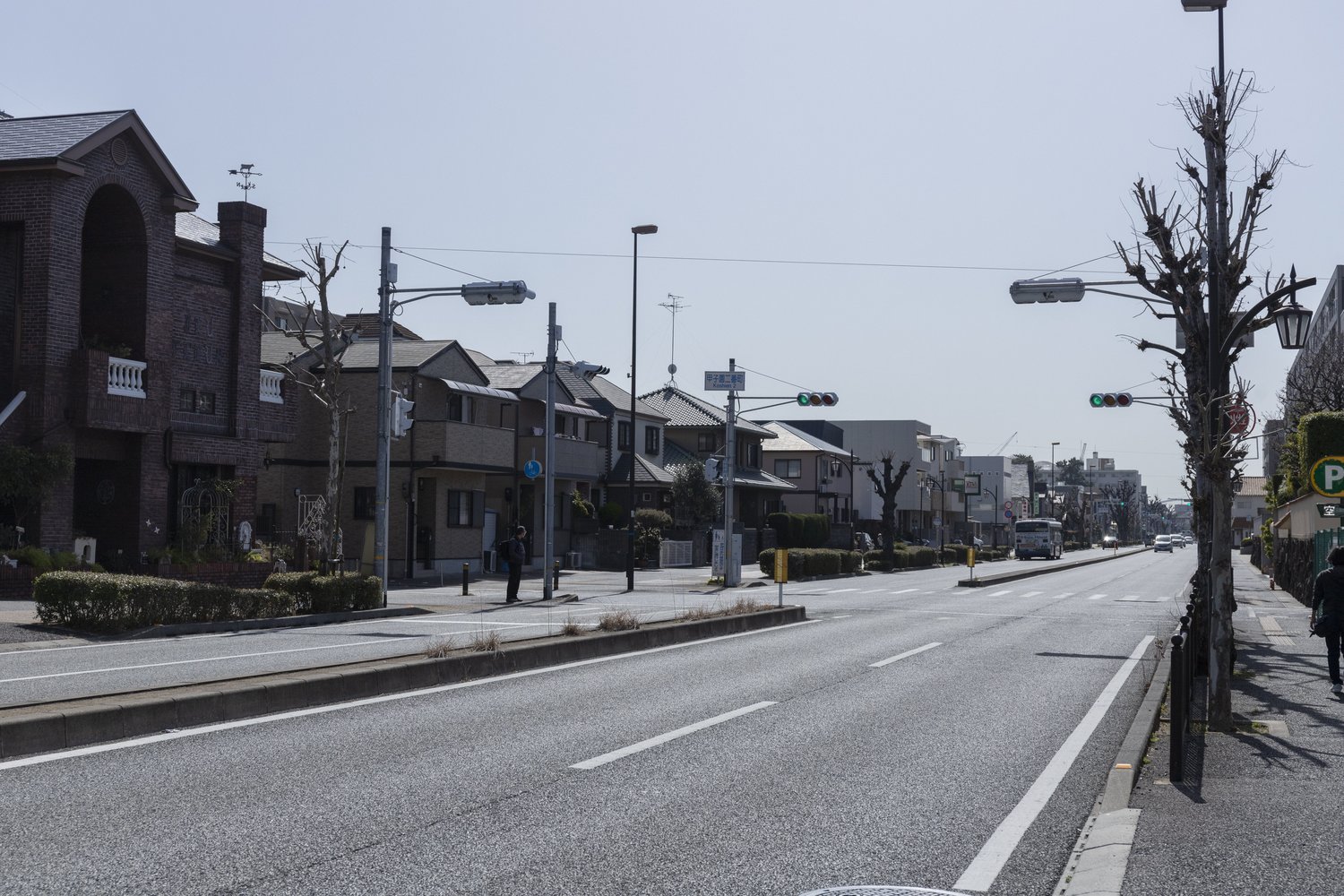 立派な通りの脇には邸宅が立ち並んでいた