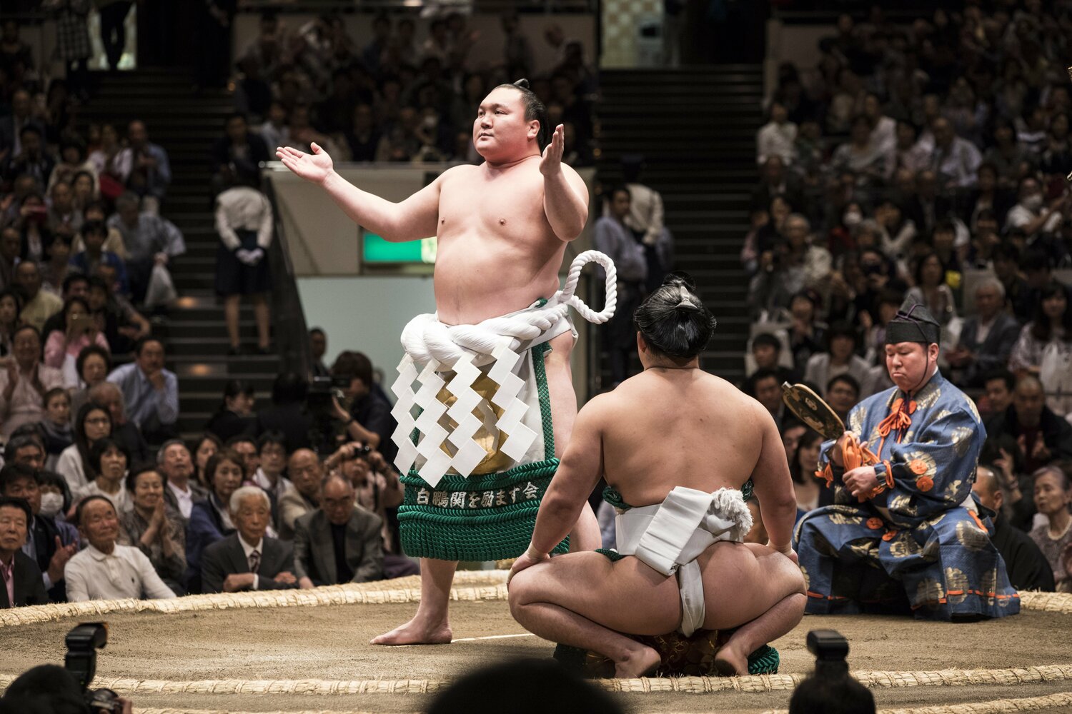 白鵬の横綱土俵入り(2017年)。第一人者として長く相撲界を支えた ©JMPA/Shiro Miyake