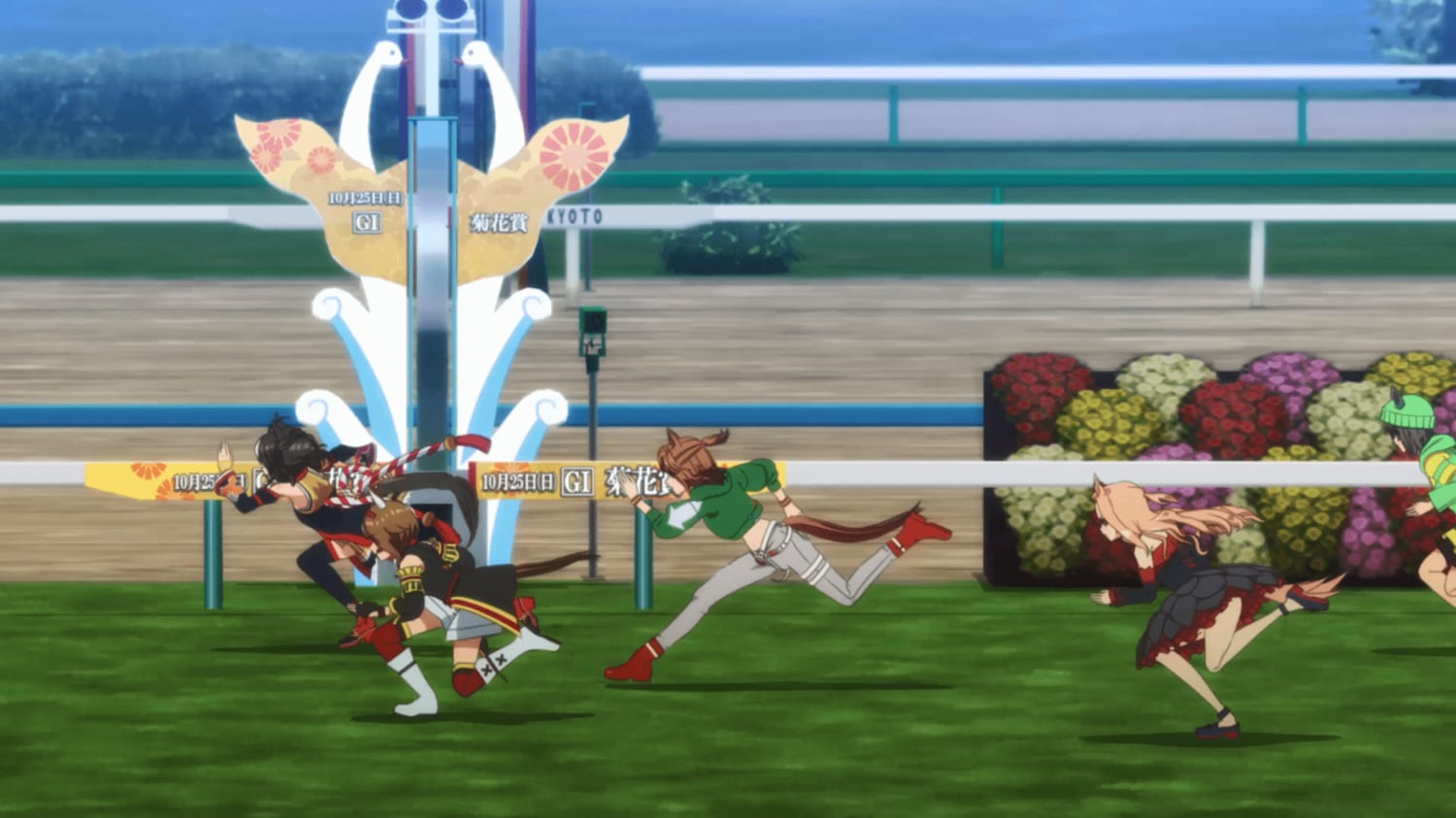 ゴールの瞬間　©2023 アニメ「ウマ娘 プリティーダービー Season 3」製作委員会