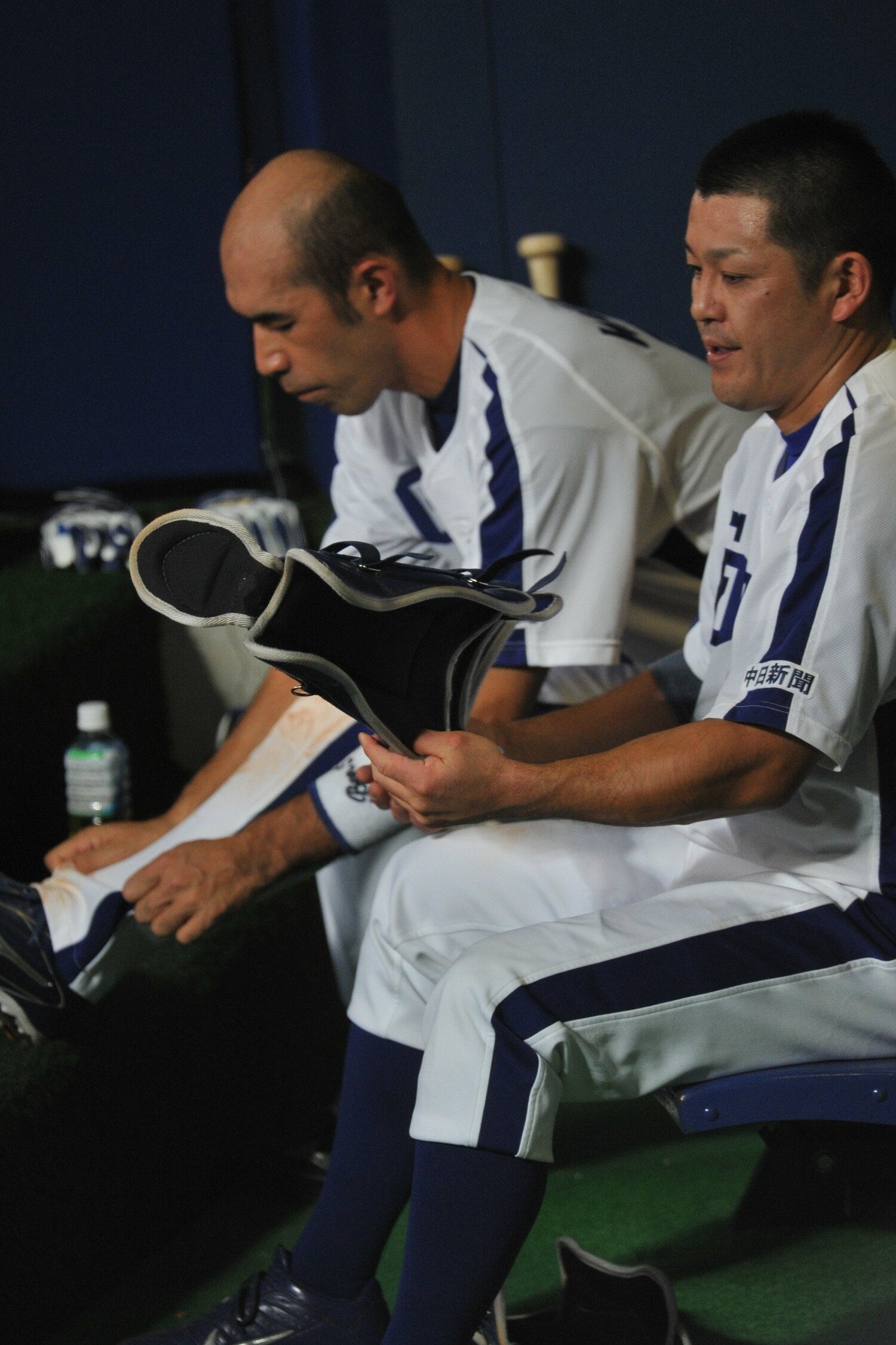 和田(左)と谷繁