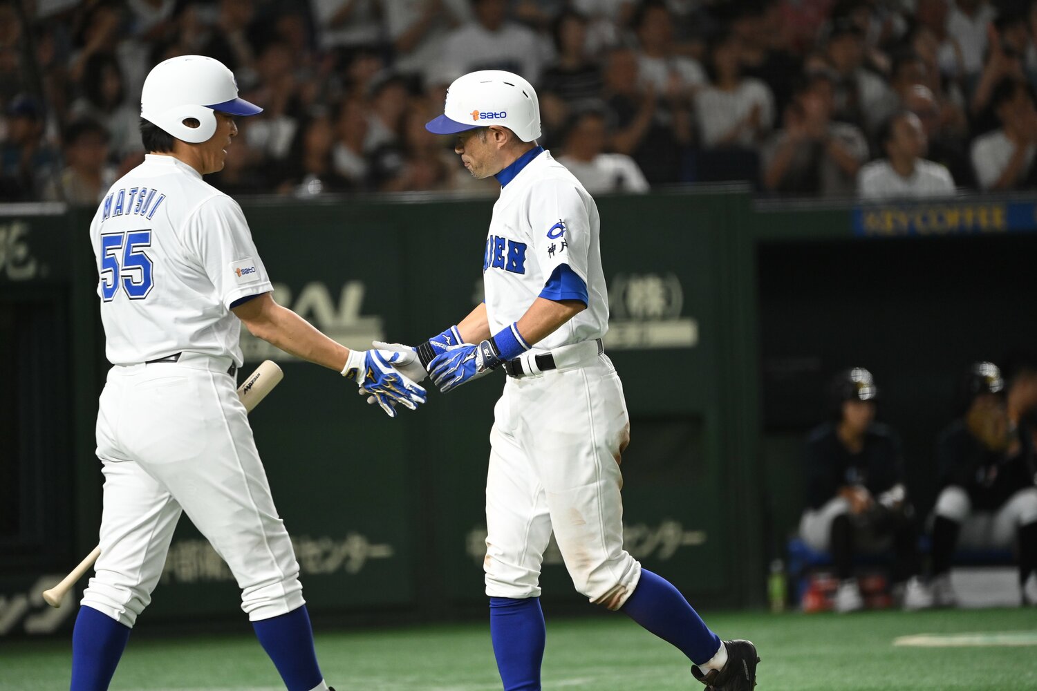 昨年9月、イチロー率いる「KOBE CHIBEN」で同僚となった2人 　©Naoya Sanuki