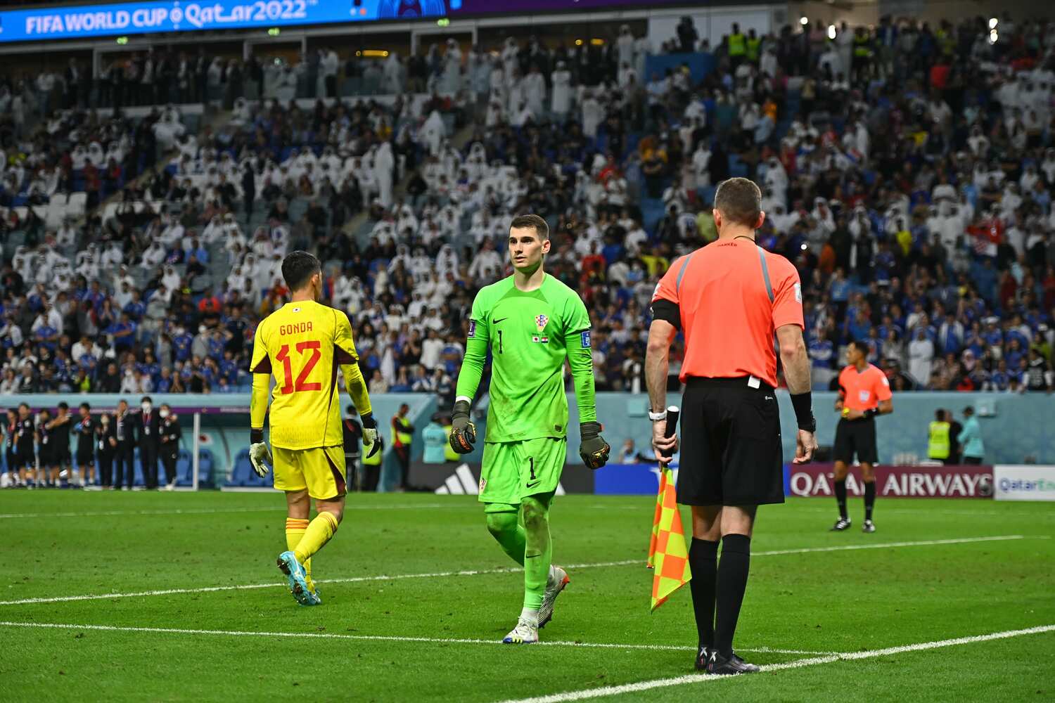 3本のPKをセーブしたクロアチア代表GKリバコビッチ　©︎Takuya Kaneko/JMPA