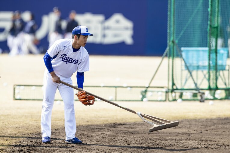 2019年3月、1年目の根尾　©Kiichi Matsumoto